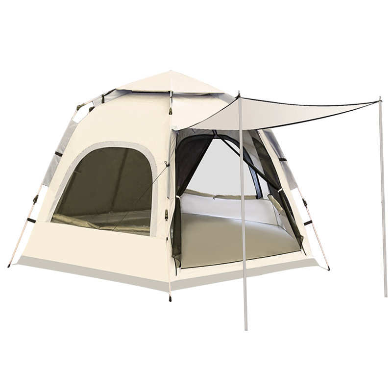 帐篷户外露营全自动帐篷速开折叠便携式防雨加厚野外野营六角帐篷