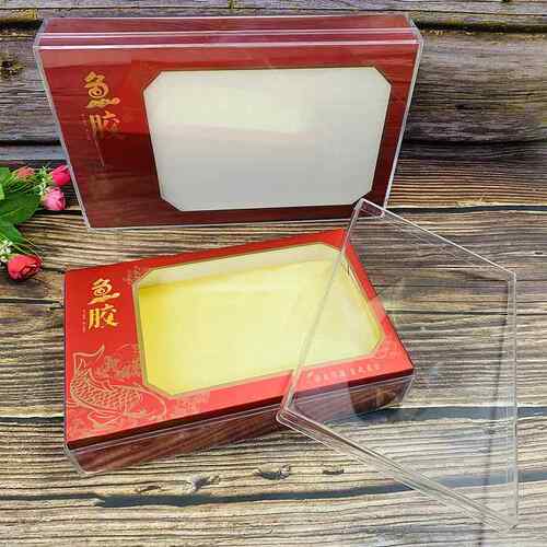 新款直销新款亚克力加厚鱼胶花胶礼品包装盒250克500克鱼胶礼品包