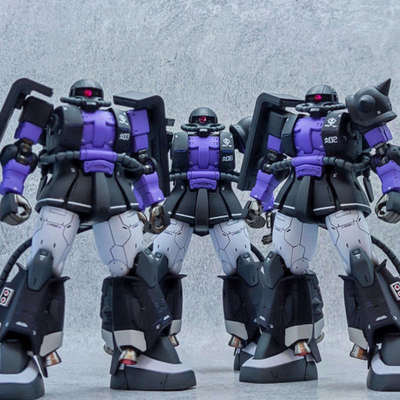 星动黑色三连星唯美hg扎古gto06/03高达模型高机动扎古拼装机甲mg