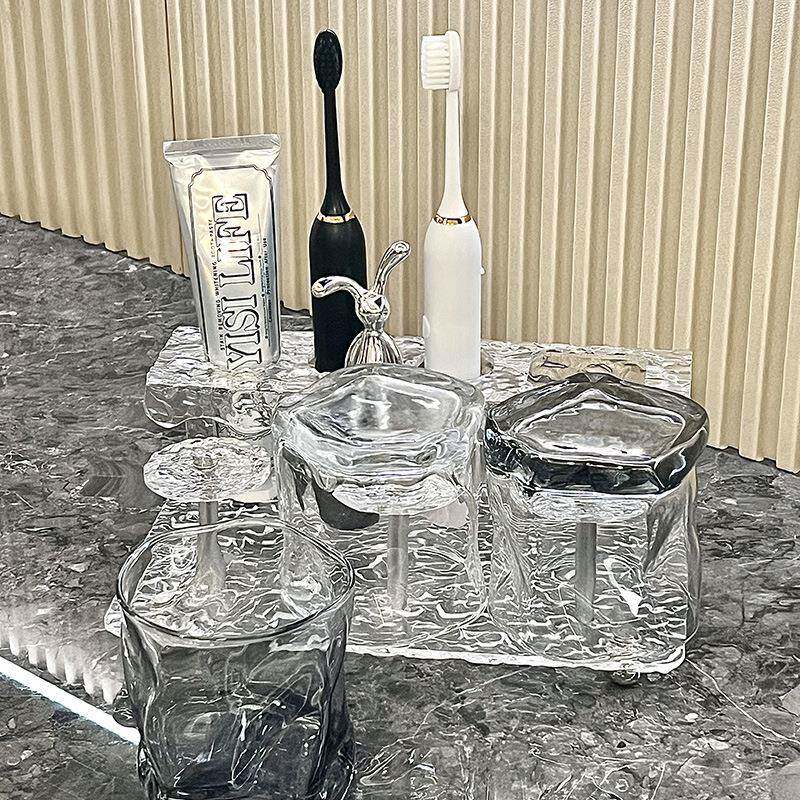 亚克力浴室架洗漱台置物架卫生间免打孔杯架高颜值牙刷洗手台收纳