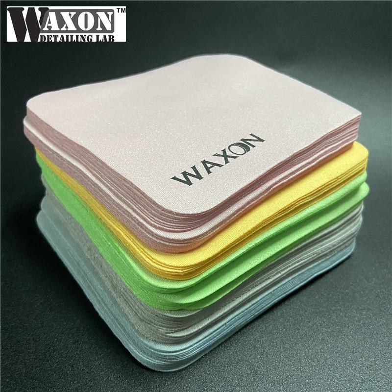 WAXON汽车贴膜镀晶专用布 漆面护理双面加厚麂皮绒玻璃镀晶海绵块