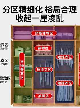 实木衣柜租家免用卧原木室松木全实木安装出OAX房用儿童收纳柜子