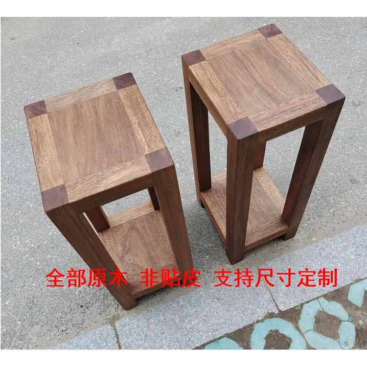 胡桃木实木音箱脚架木质落地音响架小书架箱架子环绕支架可定做