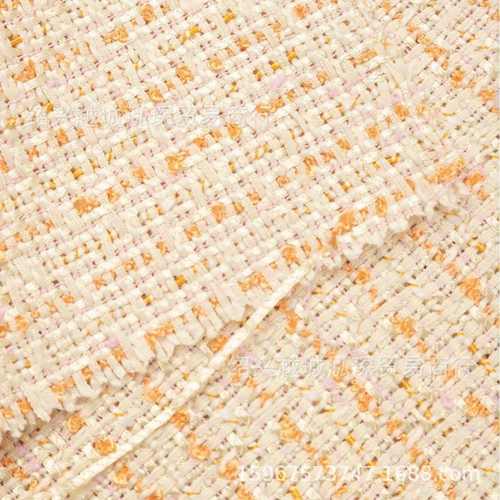 面料秋冬花呢香风花束包装粗素色粗纺编织裙裤小面料梭箱包织羊绒