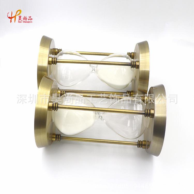 2022新品金属沙漏创意沙漏金属工艺品摆件复古时间沙漏 计时器