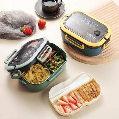 Single Double-layer Lunch Box Portable Compartment Fruit Foo