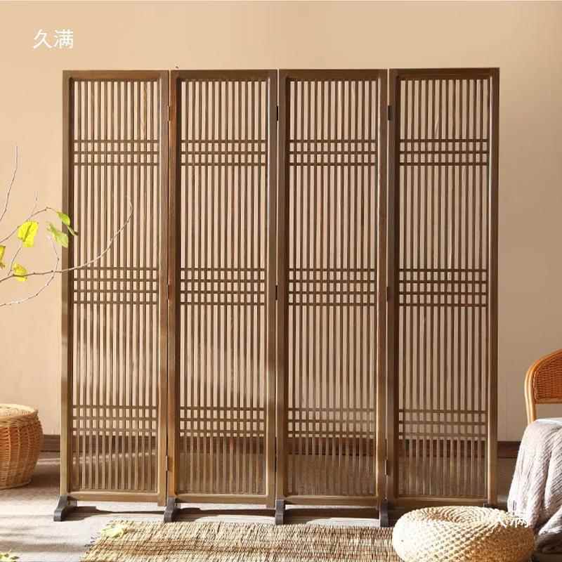 式宋代美学屏风复古民宿厅新QMYJ-全中可折叠可移镂动空隔断实客