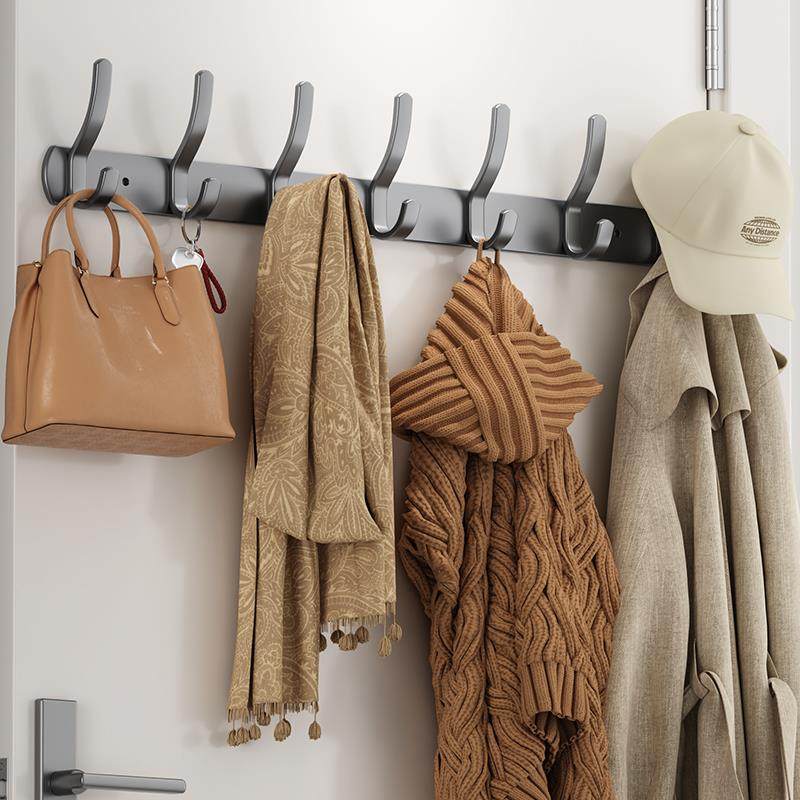 玄关衣钩挂衣服架子壁挂墙上进户门粘贴强力门后衣帽钩免打孔浴室,收纳整理,挂钩/粘钩,淘宝优惠券,粉丝福利购,淘宝优惠卷