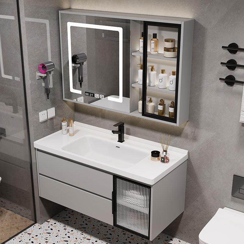 浴室柜组合陶瓷一体盆卫生间洗手洗脸盆柜厕所洗漱台卫浴智能镜柜