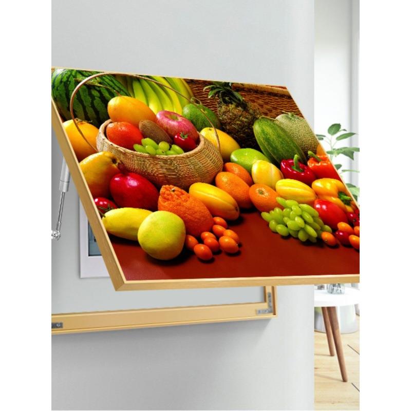 关现画代轻奢电孔表箱装饰免打艺术简约客厅挂画遮挡箱电闸BQ003B