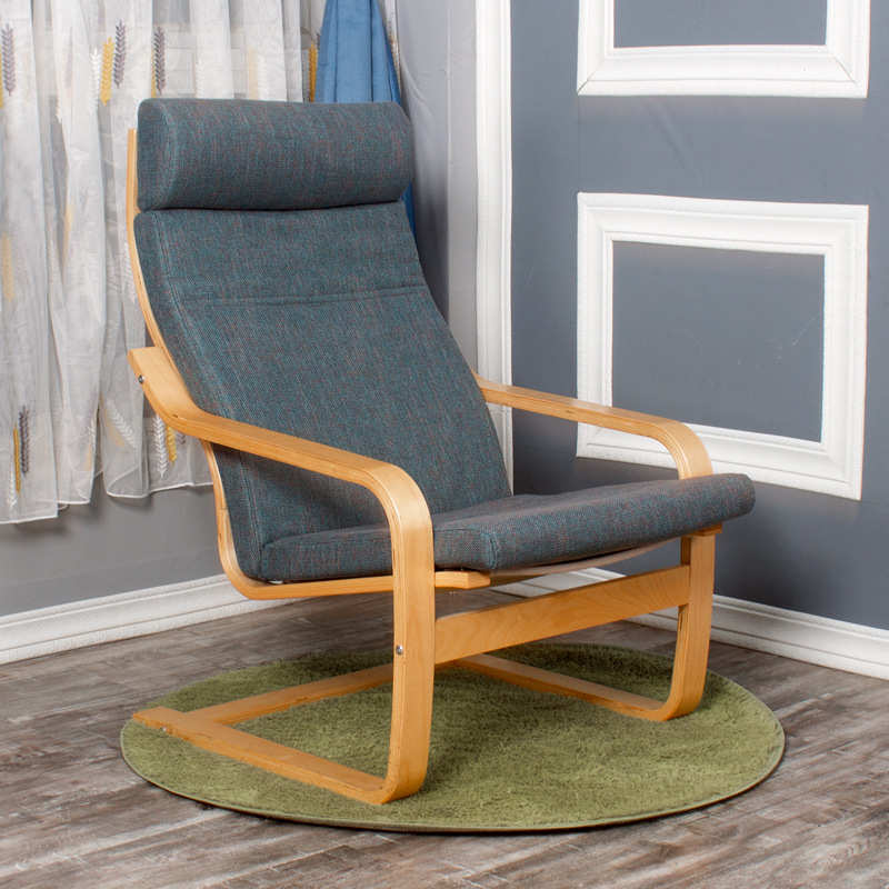 波昂休闲椅家用阳台沙发躺椅实木老人家摇摇单人成人椅