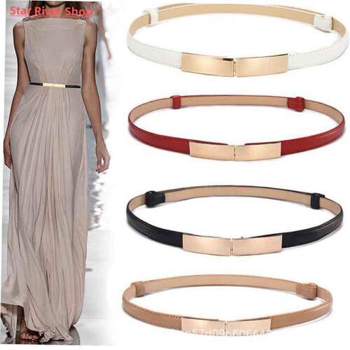 Belt dress simple versatile Fashion Women Leather Belt Thin