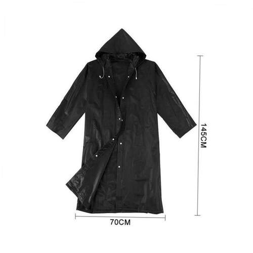 Men Women Raincoat Outdoor Rainwear EVA Cloth Hoodie Long Ra