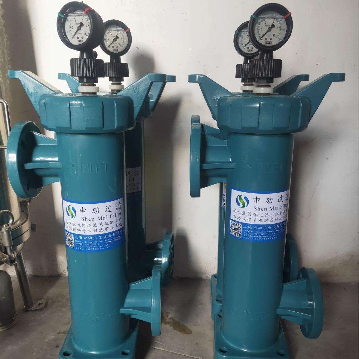 耐腐蚀PPH耐酸碱电池液过滤器,螺纹旋盖式4号PP袋式过滤器,