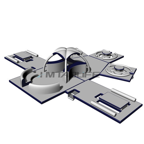 海上充气游泳池带网防溺水水上浮台漂浮戏水休息平台床浮排游艇