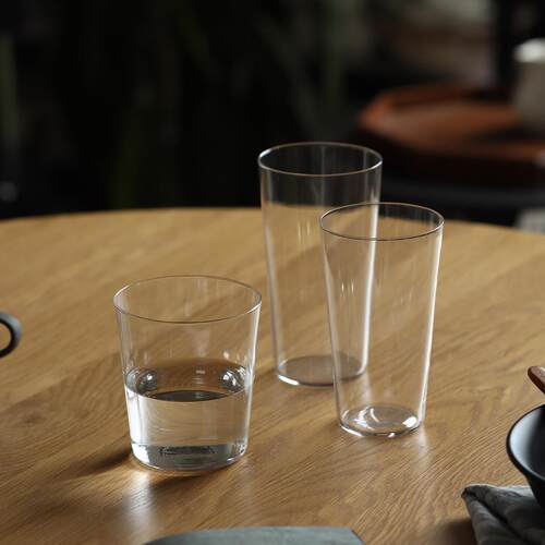 觅陶集市 日式手工超薄玻璃杯冷饮杯冰咖啡杯鸡尾酒杯薄底水杯