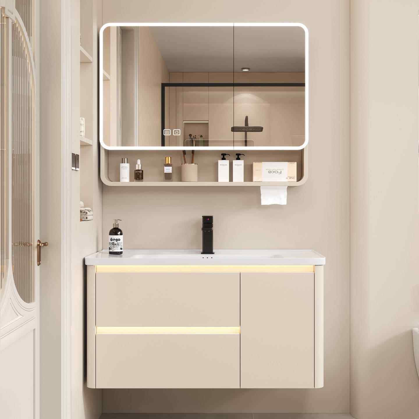 加厚蜂窝铝浴室柜组合带抽屉收纳盒陶瓷一体洗脸盆卫生间洗漱池台,家装主材,浴室柜组合,淘宝优惠券,粉丝福利购,淘宝优惠卷