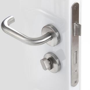 全套防火门锁304不锈钢防火锁6072分体锁5572锁体把手锁芯通用型