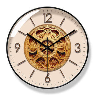 易普拉7073欧式 时钟家用挂墙钟表 艺术复古挂钟客厅简约个性 创意款