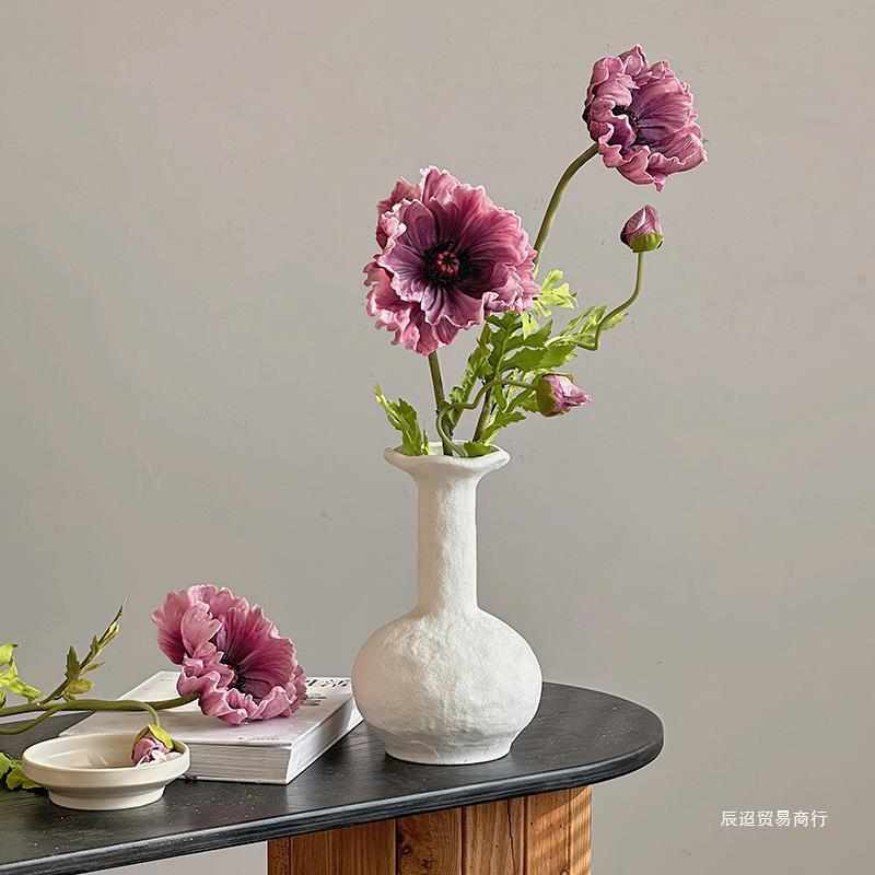 虞美人花高品质3D打印假花客厅卧室装饰花艺拍摄道具造景摆设