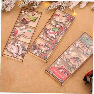Christmas cartoon Santa combination pendant car decoration