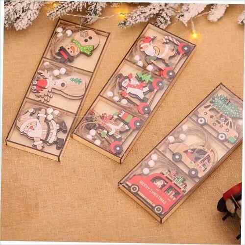 Christmas cartoon Santa combination pendant car decoration