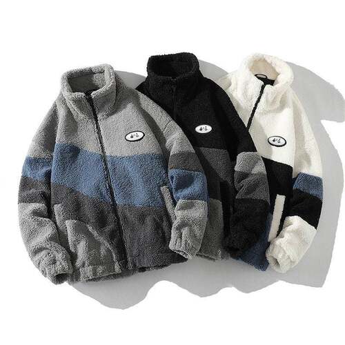 Men'S New Casual Loose Long Sleeve Lapel Fleece Cotton
