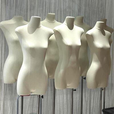 高级模特展示架女装店人台人偶道具女半身服装店橱窗假人扁身平胸