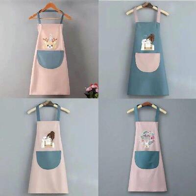 Cute Kitchen Aprons Waterproof Oilproof Catering Waiter