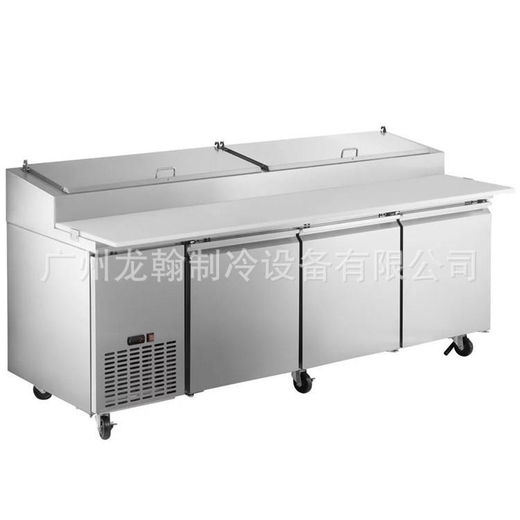 商用披萨冷藏工作台西餐沙拉撒料操作台风冷台式保鲜冰柜冰箱
