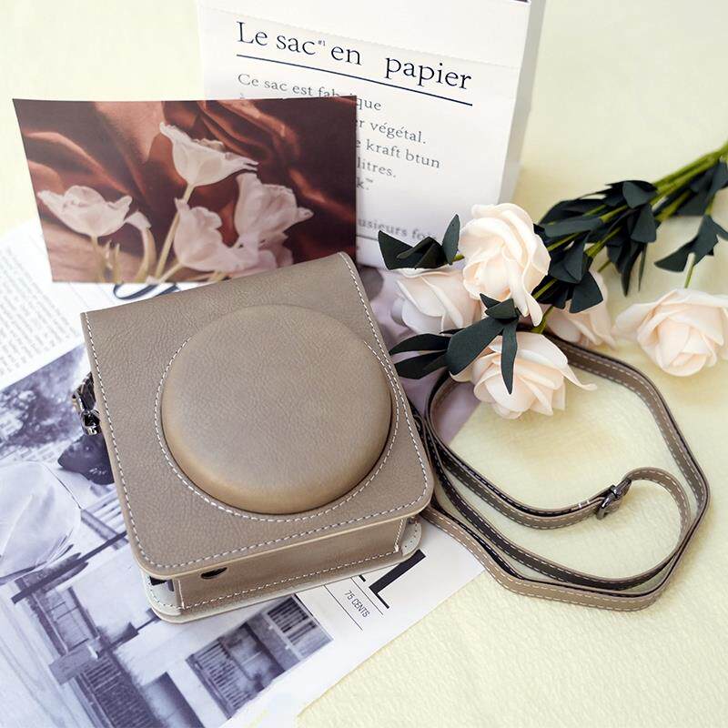 适用拍立得MINI99相机包mini90保护壳EVO/MINI12/SQ6覆古斜挎皮套