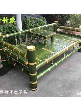 氏踏踏午竹罗汉老式254沙发米竹具床沙椅发休椅家藤手工床竹床张
