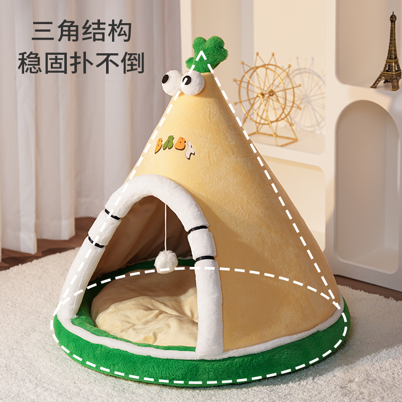 大眼帐篷猫窝冬天保暖超级大猫窝封闭式安全感四季通用躲避屋帐篷