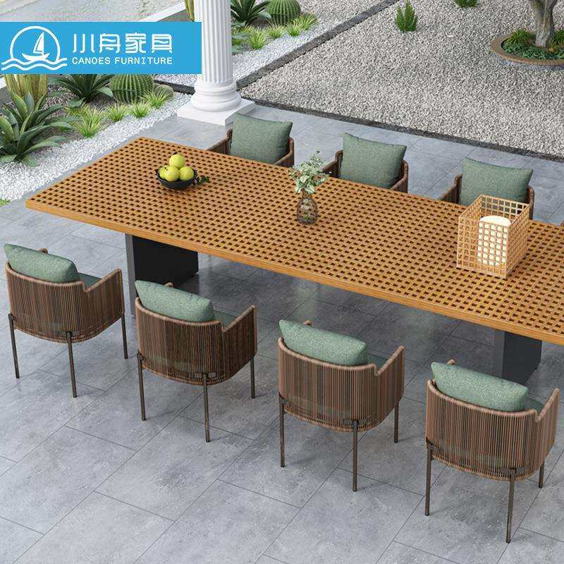 户外休闲桌椅藤庭园院椅花露台室外22-5-25-编藤组合酒店景区别墅