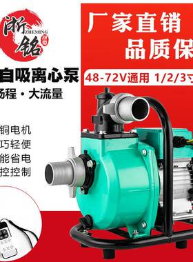 直流无刷自吸离心泵48v60v72v1寸2寸3寸高扬程大流量电瓶车泵