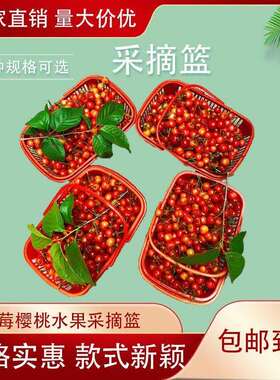 草莓篮子采摘篮子直发水果采摘篮子红色草莓篮子代之
