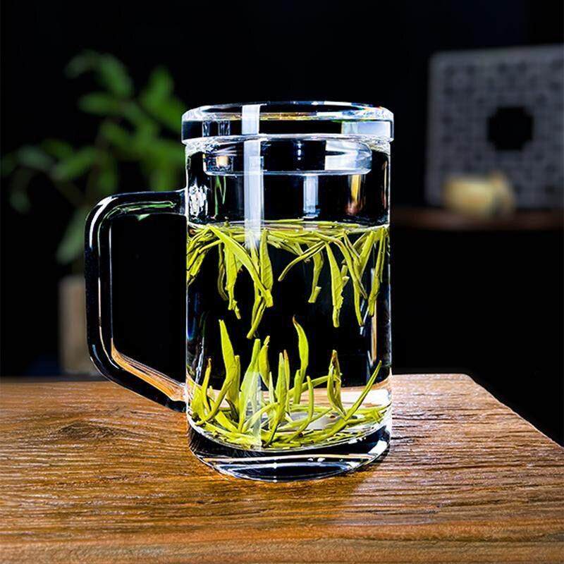 老师傅手工天然水晶杯水晶玻璃大容量水杯盖杯把模型公茶室高端茶