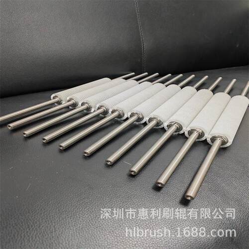 深圳毛刷厂可按需定制手机模组玻璃研磨清洗毛刷辊 杜邦丝毛刷辊