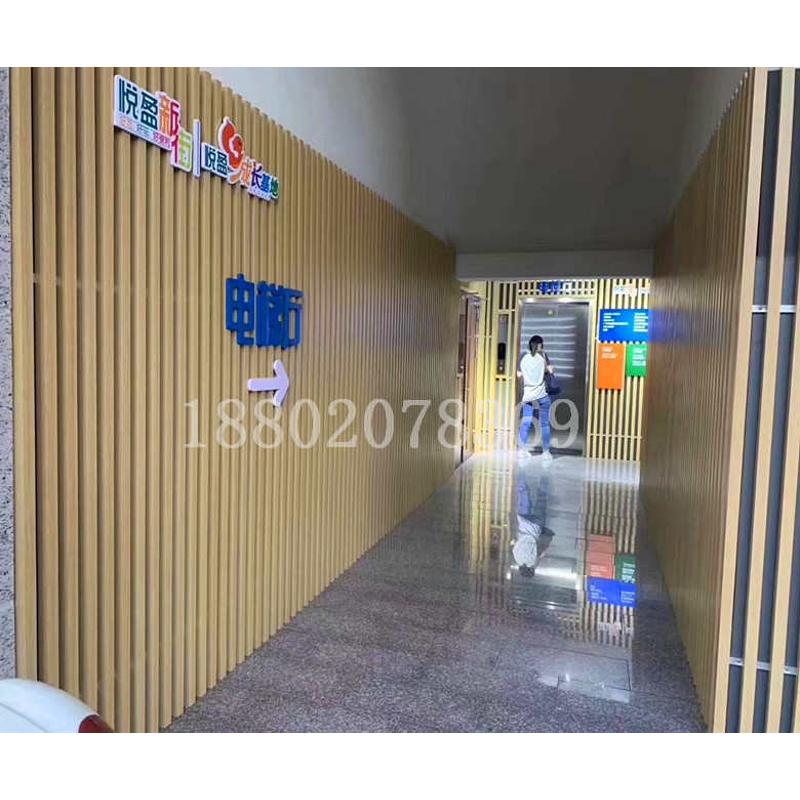现货外墙黄木纹铝方管隔断规格尺寸 50/100可选铝合金型材四方管