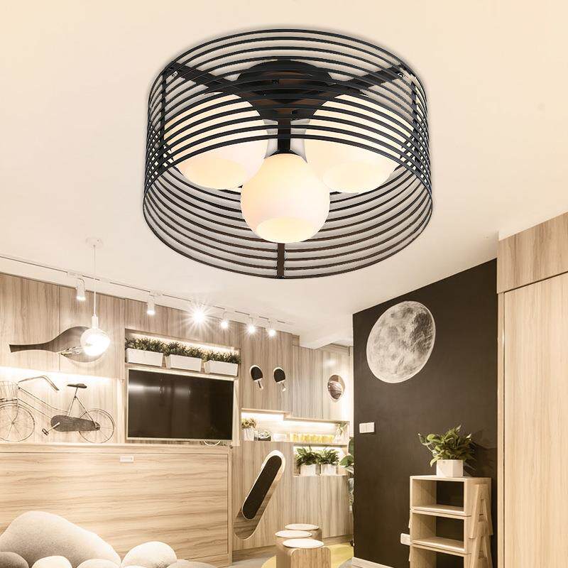 现代简约LED客厅吸顶灯 创意圆形3头卧室书房餐厅吸顶灯灯具