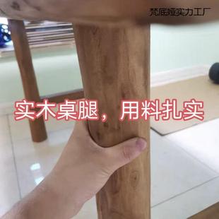 老木609吧门板方桌实木茶桌阳台桌复古怀旧原木榆饭店餐桌简约台