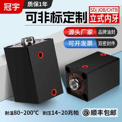 方形立式内牙薄型油缸CXSD/25/32/40/50/63/80CHTB/JOB缸径行程全