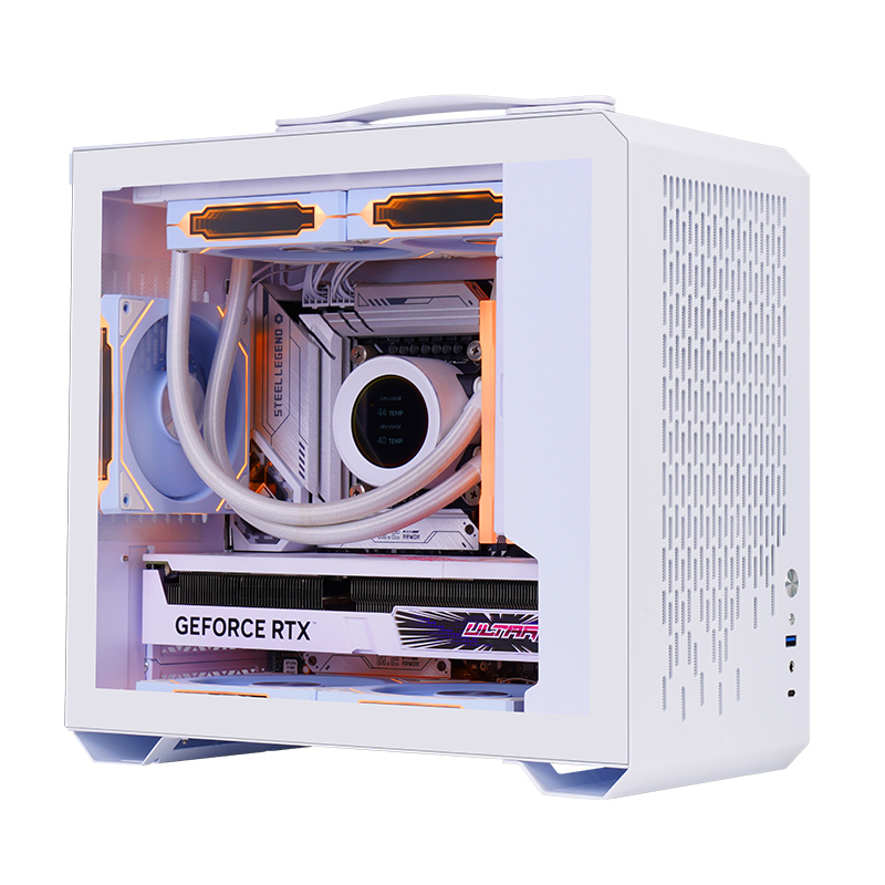 玩嘉T02mini手提小机箱MATX紧凑型台式机240水冷电脑ITX桌面便携