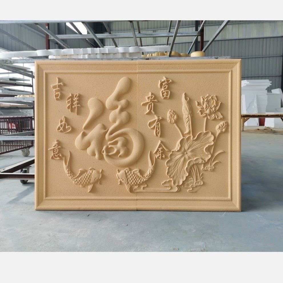 别墅外墙装饰eps浮雕中欧式泡沫山花门头背景墙壁画成品定制图片