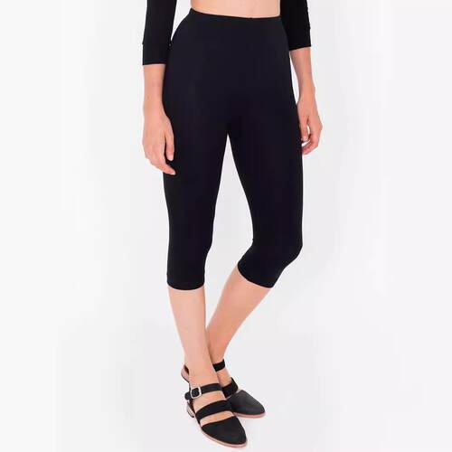 Elastic seven part leggings black and white thin women's