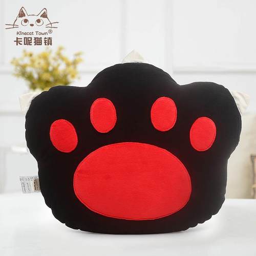 高档秒杀！ki办可ne猫猫爪公室汽车座椅靠垫爱沙发卡通抱枕公仔礼