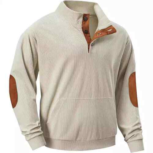 Men's outdoor jacket corduroy stand up collar long sleeved