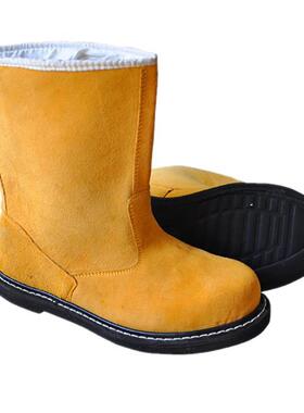 磨劳保靴防子UQA包钢头鞋长高筒砸焊工防尘轮胎布底透气耐接布防