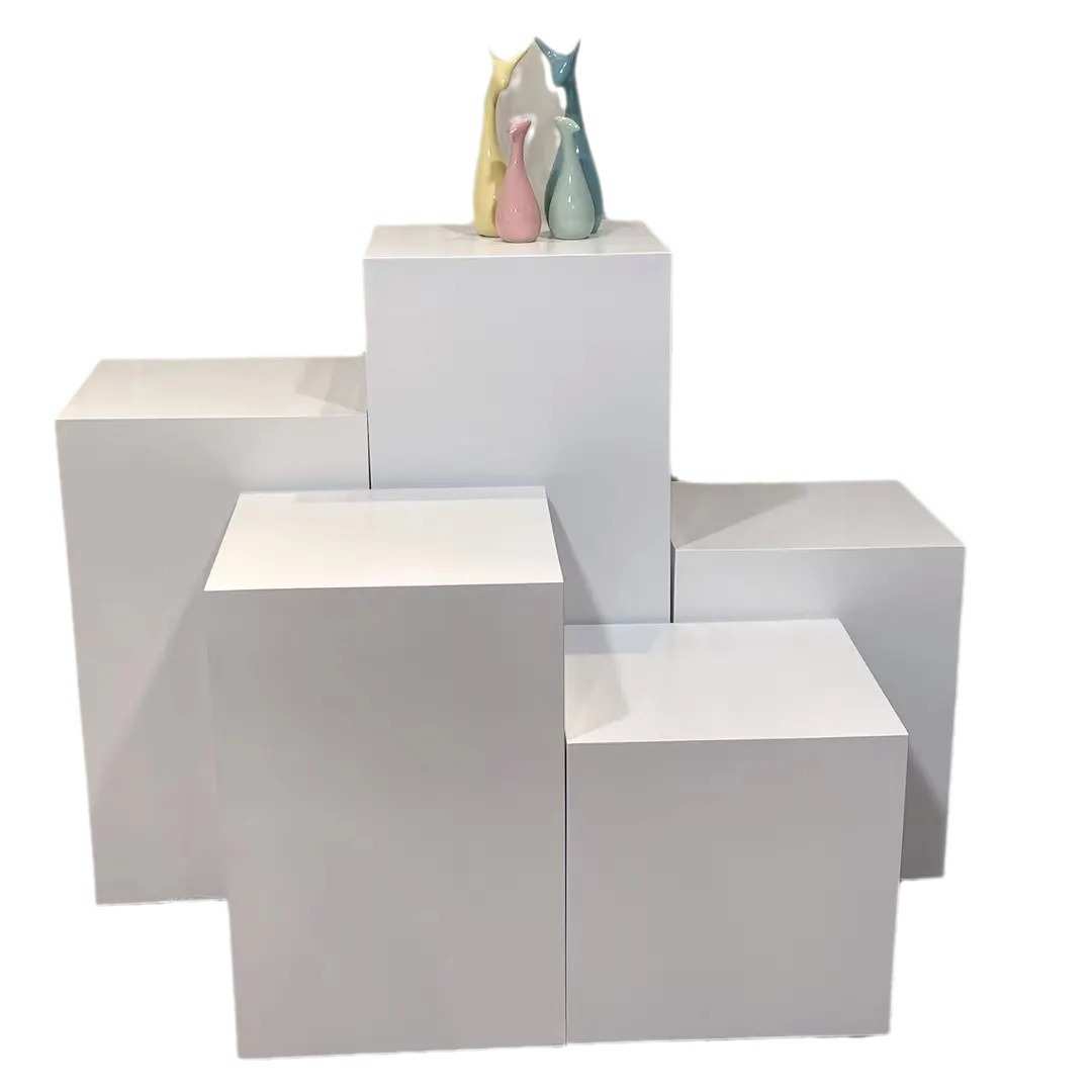 木制烤漆展示台橱窗展台地台方形高低展台模特摆台网红直播站台