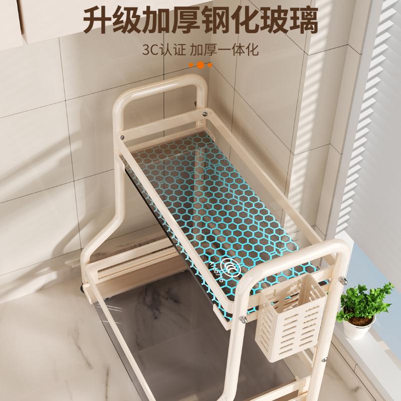 可抽拉式厨房调味置物架家用多功能台面油盐酱醋灌多层筷子收纳架